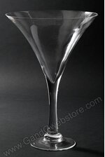 10.5" X 15.5" MARTINI GLASS VASE CLEAR CS/4