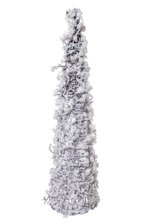 24" FLOCKED TWIG CONE TREE FROSTED WHITE