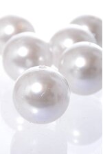 30MM ABS PEARL BEADS WHITE PKG/20