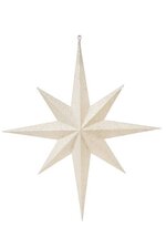 24" (60CM) 8-POINTS STAR SILVER WHITE GLITTER