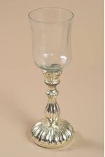 3.5" X 11.25" GLASS CANDLE HOLDER