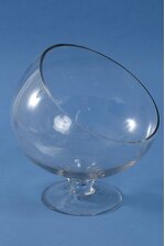 10.75" X 12" ROUND GLASS BIAS BOWL CLEAR