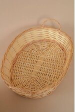20" OVAL SPLIT WILLOW TRAY W/EARS NATURAL