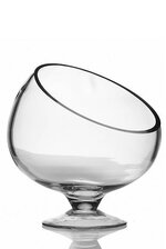 6.5" X 7" ROUND GLASS BIAS BOWL CLEAR