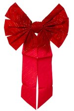 12" X 19" CHRISTMAS BOW RED