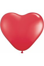 6" HEART LATEX BALLOON RED PKG/100