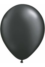 5" ROUND LATEX BALLOON PEARL ONYX BLACK PKG/100