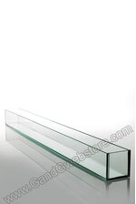 48" X 4" X 4" GLASS PLATE PLANTER CLEAR