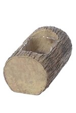 8" X 4.5" RECTANGLE TREE LOG DESIGN CEMENT NATURAL