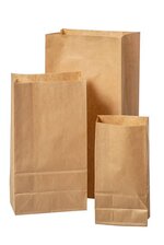PAPER BAGS (PKG/50) NATURAL