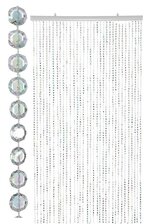 36" X 69" OCTAGON BEADS CURTAIN (10MM) CLEAR