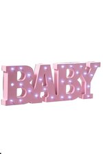 17" WOODEN LED MARQUEE "BABY" PINK