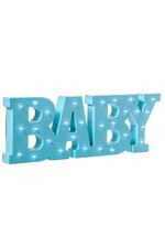 17" WOODEN LED MARQUEE "BABY" BLUE