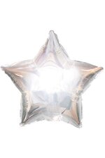 18" FOIL STAR BALLOON SILVER PKG/10