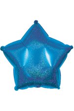 18" STAR SHAPED FOIL BALLOON DAZZELOON BLUE PKG/10