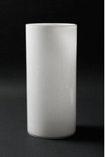 6" X 12" GLASS CYLINDER VASE WHITE