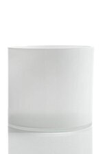 6" X 6" CYLINDER VASE WHITE