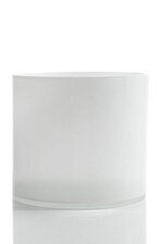 6" X 6" CYLINDER VASE WHITE