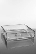 9" X 9" X 2" SQUARE VASE CLEAR