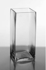 5" X 5" X 12" SQUARE VASE CLEAR