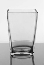 3" X 4" X 6" TAPERED SQUARE VASE CLEAR