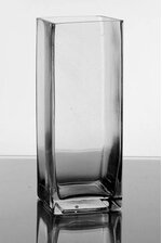 3" X 3" X 8" SQUARE VASE CLEAR