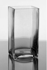 3" X 3" X 6" SQUARE VASE CLEAR