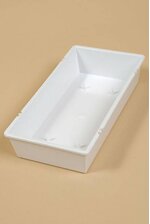10.25" X 5.25" X 2" RECTANGLE CONTAINER WHITE PKG/6