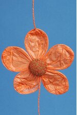 5" X 60" PAPER FLOWERS GARLAND ORANGE