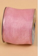 2.5" X 25YDS WIRED ENCORE SHEER RIBBON LIGHT PINK