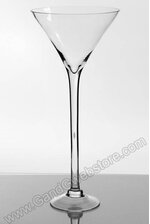 10.5" X 23.5" MARTINI GLASS VASE CRYSTAL CLEAR CS/4
