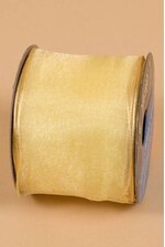2.5" X 25YDS WIRED ENCORE SHEER RIBBON YELLOW