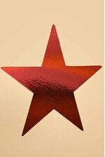 5" FOIL STAR RED PKG/12