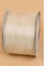 2.5" X 25YDS WIRED ENCORE SHEER RIBBON IVORY