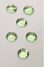 7MM ACRYLIC FLAT BACK FACETED RHINESTONE APPLE GREEN PKG/192 APPROXIMATELY