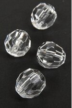 20MM ROUND FACETED BEAD CRYSTAL CLEAR PKG/25