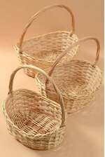 15.5"/18"/20" OVAL WILLOW BASKETS SET/3