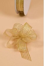 5/8" X 25YDS CORSAGE PULL RIBBON GOLD