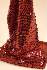 60" X 3YDS SEQUIN NETTING RED