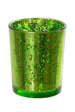 2.5" MERCURY GLASS VOTIVE HOLDER APPLE GREEN PKG/6