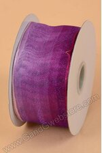 1.5" X 10YDS OMBRE SHEER WIRE RIBBON PURPLE