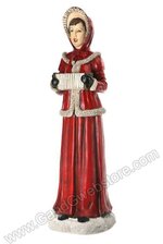 31" POLY-STONE OUTDOOR LADY CAROLER
