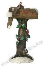 34" POLY-STONE OUTDOOR MAILBOX ON STOMP