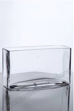 3" X 12" X 6" RECTANGLE GLASS VASE CLEAR