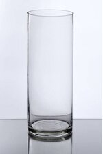 6" X 16" CYLINDER GLASS VASE CLEAR