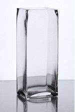 3" X 4" X 10" 3" X 4" X 10" RECTANGULAR GLASS VASE CLEARVASE CLEAR