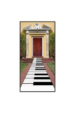 2FT X 10FT PIANO KEYBOARD RUNNER BLACK/WHITE