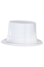11" X 9.5" PLASTIC TOPPER HAT WHITE PKG/6