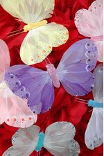5" PASTEL BUTTERFLY ASSORTED PKG/12