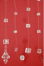 72" ACRYLIC SQUARE BEAD GARLAND CLEAR EA